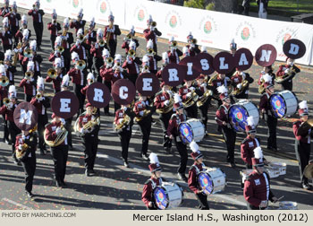 Mercer Island Washington High School Marching Band 2012 Rose Parade