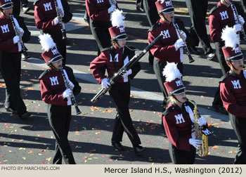 Mercer Island Washington High School Marching Band 2012 Rose Parade