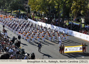 Needham B. Broughton North Carolina High School Marching Band 2012 Rose Parade