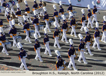 Needham B. Broughton North Carolina High School Marching Band 2012 Rose Parade