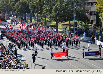 Pulaski Wisconsin High School Marching Band 2012 Rose Parade