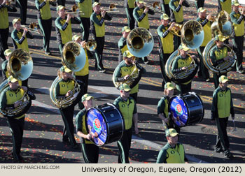 University of Oregon Marching Band 2012 Rose Parade