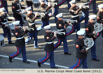 U.S. Marine Corps West Coast Composite Marching Band 2012 Rose Parade