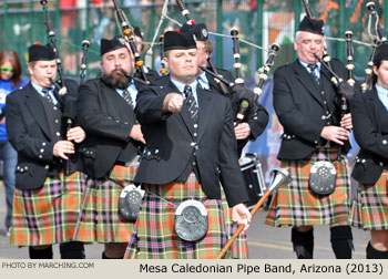 Mesa Caledonian Pipe Band 2013/2014 Fiesta Bowl Parade