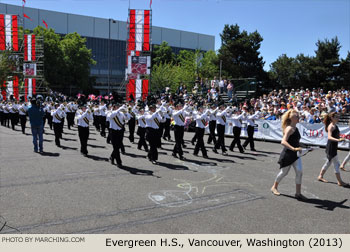 Evergreen High School Washington Marching Band 2013 Grand Floral Parade Photo