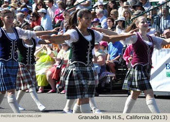 Granada Hills California High School Marching Band 2013 Grand Floral Parade Photo