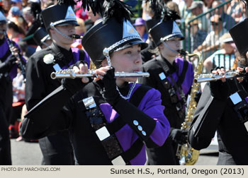 Sunset Oregon High School Marching Band 2013 Grand Floral Parade Photo