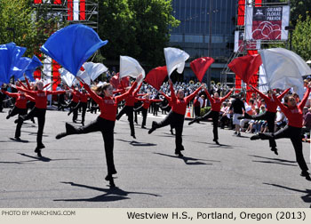 Westview Oregon High School Marching Band 2013 Grand Floral Parade Photo