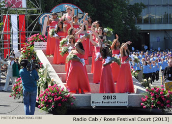 Radio Cab Float featuring 2013 Rose Festival Court presented by Pacific Power 2013 Grand Floral Parade Photo