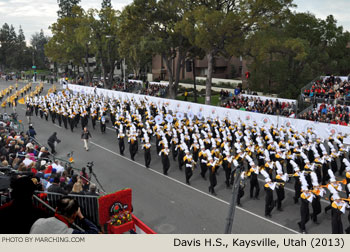 Davis High School Marching Band Kaysville, Utah 2013 Rose Parade