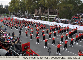 MOC-Floyd Valley High School Marching Band Orange City Iowa 2013 Rose Parade