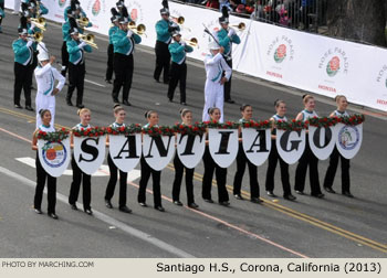 Santiago High School Bands of Santiago Sharks (BOSS) Corona California 2013 Rose Parade