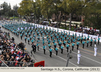 Santiago High School Bands of Santiago Sharks (BOSS) Corona California 2013 Rose Parade