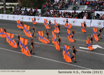 Seminole High School Marching Band Seminole Florida 2013 Rose Parade