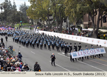 Sioux Falls Lincoln High School Marching Band Sioux Falls South Dakota 2013 Rose Parade