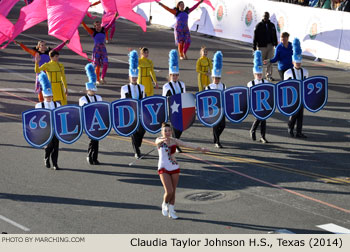 Claudia Taylor Johnson High School Marching Band, San Antonio, Texas, 2014 Rose Parade