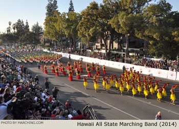 Hawaii All State Marching Band, Kaneohe, Hawaii, 2014 Rose Parade