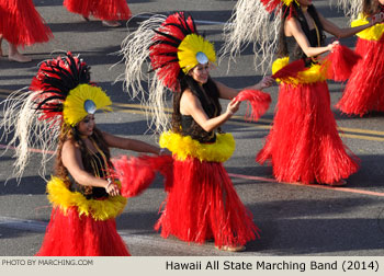 Hawaii All State Marching Band, Kaneohe, Hawaii, 2014 Rose Parade