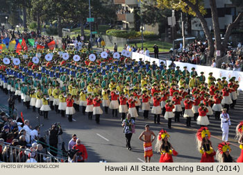 Hawaii All State Marching Band, Kaneohe, Hawaii, 2014 Rose Parade