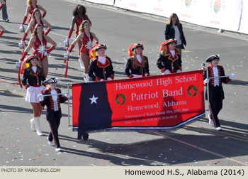 Homewood Patriot Band, Homewood, Alabama, 2014 Rose Parade