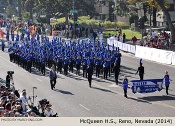 McQueen High School Lancer Band, Reno, Nevada, 2014 Rose Parade