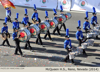 McQueen High School Lancer Band, Reno, Nevada, 2014 Rose Parade