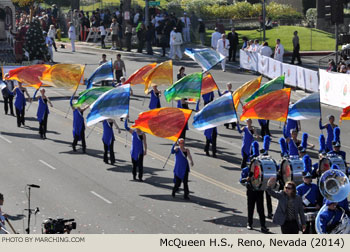 McQueen High School Lancer Band, Reno, Nevada, 2014 Rose Parade