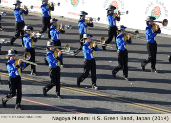 Nagoya Minami High School Green Band, Nagoya, Japan, 2014 Rose Parade