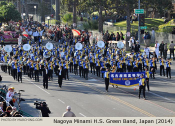 Nagoya Minami High School Green Band, Nagoya, Japan, 2014 Rose Parade