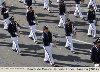 Banda de Musica Herberto Lopez Colegio Jose Daniel Crespo, Herrera, Panama, 2014 Rose Parade