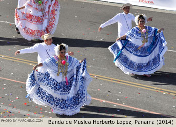 Banda de Musica Herberto Lopez Colegio Jose Daniel Crespo, Herrera, Panama, 2014 Rose Parade