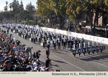 Rosemount High School Marching Band, Rosemount, Minnesota, 2014 Rose Parade