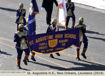 St. Augustine High School Marching 100, New Orleans, Louisiana, 2014 Rose Parade