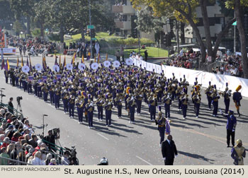 St. Augustine High School Marching 100, New Orleans, Louisiana, 2014 Rose Parade