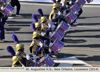 St. Augustine High School Marching 100, New Orleans, Louisiana, 2014 Rose Parade