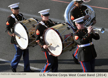 U.S. Marine Corps West Coast Composite Marching Band 2014 Rose Parade