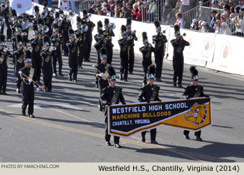 Westfield High School Marching Bulldogs, Chantilly, Virginia, 2014 Rose Parade