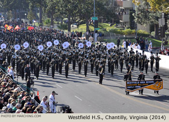 Westfield High School Marching Bulldogs, Chantilly, Virginia, 2014 Rose Parade