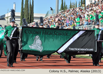 Colony High School Knights Marching Band THEE Northern Sound, Palmer, Alaska, 2013