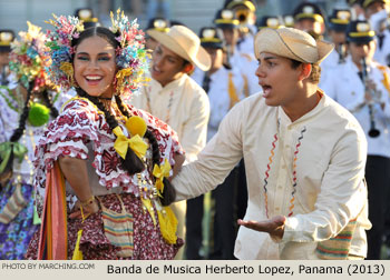 Banda de Musica Herberto Lopez Colegio Jose Daniel Crespo, Herrera, Panama, 2013