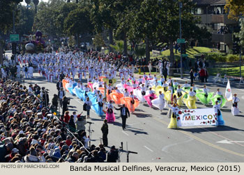 Escuela Secundaria General 5, Manuel R. Gutierrez Banda Musical Delfines, Veracruz, Mexico 2015 Rose Parade