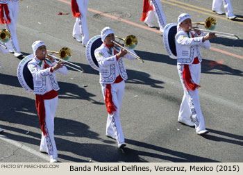 Escuela Secundaria General 5, Manuel R. Gutierrez Banda Musical Delfines, Veracruz, Mexico 2015 Rose Parade