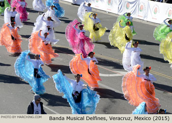 Escuela Secundaria General 5, Manuel R. Gutierrez Banda Musical Delfines, Veracruz, Mexico 2015 Rose Parade