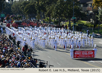 Robert E. Lee High School Mighty Rebel Band, Midland, Texas 2015 Rose Parade