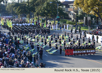 Round Rock High School Dragon Band, Round Rock, Texas 2015 Rose Parade