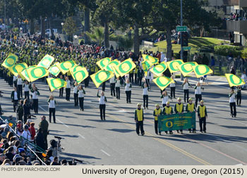 University of Oregon Marching Band, Eugene, Oregon 2015 Rose Parade