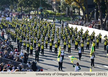 University of Oregon Marching Band, Eugene, Oregon 2015 Rose Parade