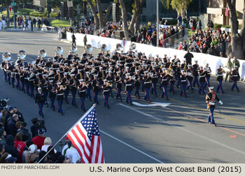 U.S. Marine Corps West Coast Composite Marching Band 2015 Rose Parade