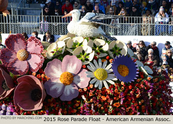 American Armenian Rose Float Association 2015 Rose Parade Float Picture