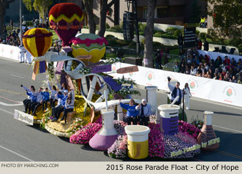 City of Hope 2015 Rose Parade Float Picture